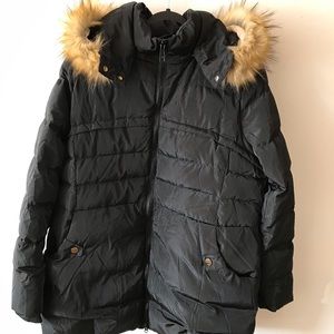 Epsion Women's Hooded Thickened Long Down Jacket Winter Down Parka Puffer Jacket